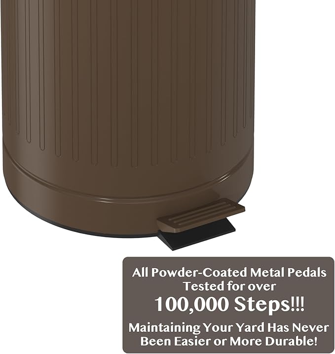 PAWZIDEA Dog Poop Trash Can Outside Odor Control, 3.1Gallon Pet Waste Trash Can Outdoor Waterproof, Dog Poop Container Bin Outdoor Garbage Can with Lid, 7.8in Activated Carbon Filter Pet Waste Station