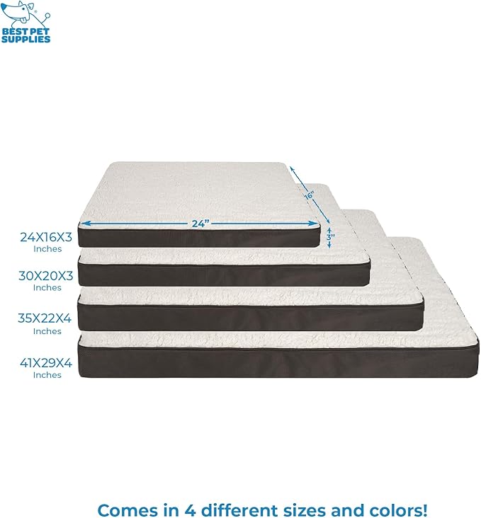 Best Pet Supplies Dog House Bed Crate Mat Tent Indoor Round Soft Plush for Small, Medium, and Large Breeds - Brown, 30 x 20 x 3