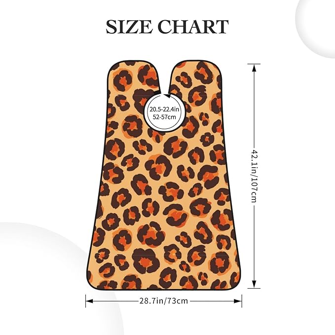 Beard Bib Apron for Men Shaving, Waterproof Non-Stick Hair Catcher with Suction Cups, Grooming Essential for Dad Husband, Animal Cheetah Leopard Print Shave Bib