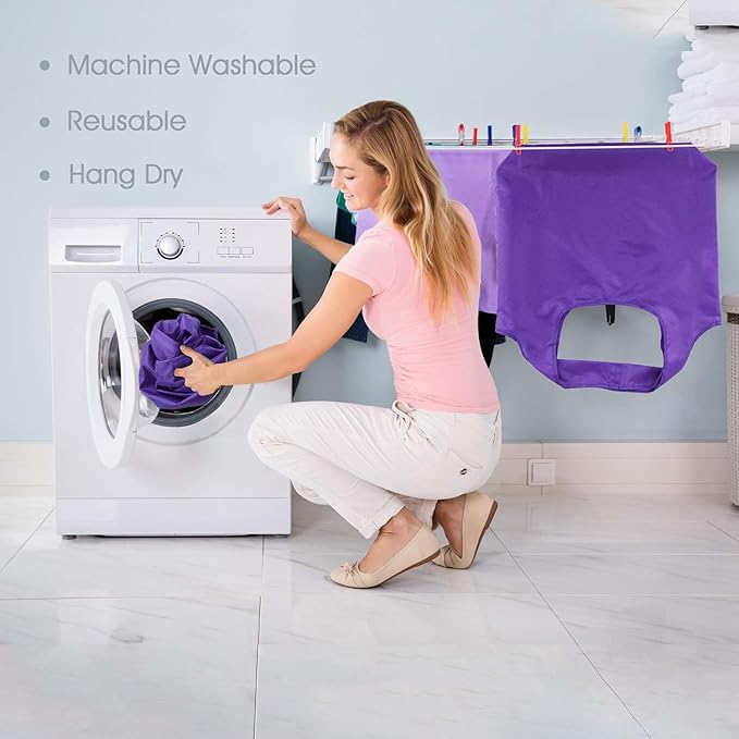 BeeGreen Purple Reusable Grocery Bags with Elastic Band Reusable Shopping Bags Bulk 50LBS X-Large Foldable-Machine Washable-Heavy Duty 20 Pieces