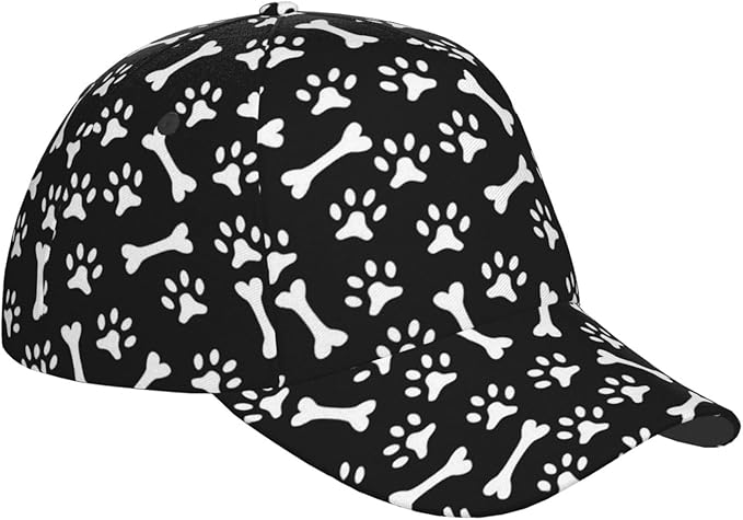 Dog Paw Print Baseball Cap Workout Hats with Adjustable Strap for Men & Women Dad Hat Snapback Hat
