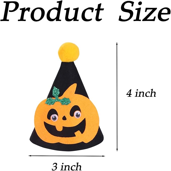 10 Pcs Halloween Dogs Hats Cute Ghost Cats Party Pet Pumpkin Set Puppies Kittens Grooming Accessories Halloween Costumes.