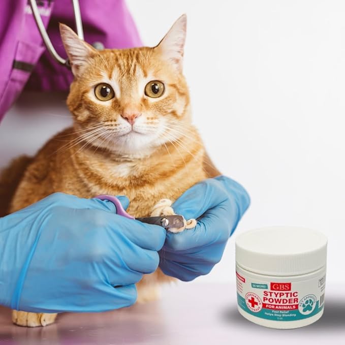 5 oz Styptic Powder for Dogs, Cats & Birds Stops Bleeding– Quick Blood Clotting for Nail Clipping, Minor Cuts, Tail Docking & Wing Clipping – Pet First Aid Hemostatic Powder with Sealed Top & Scoop