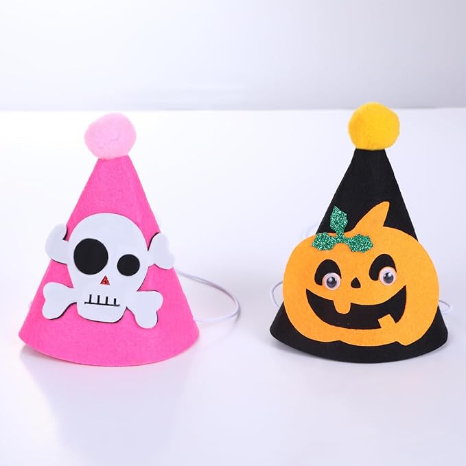 10 Pcs Halloween Dogs Hats Cute Ghost Cats Party Pet Pumpkin Set Puppies Kittens Grooming Accessories Halloween Costumes.