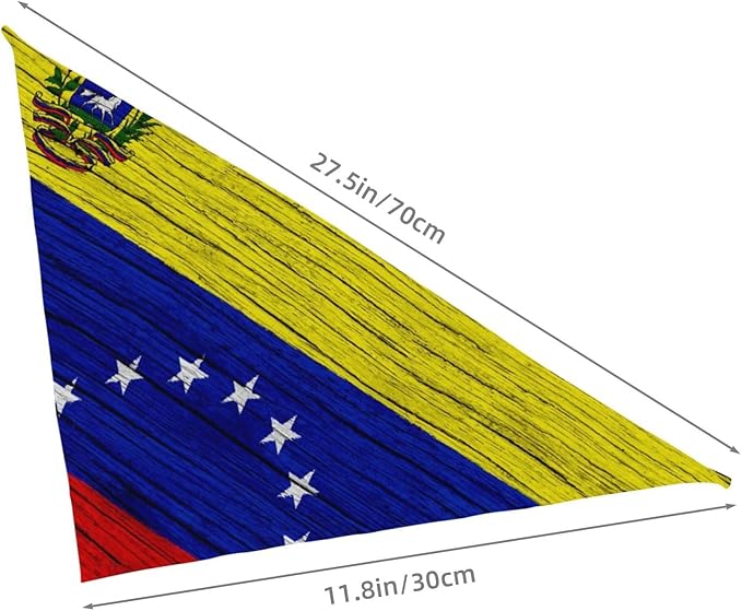 Venezuela Wooden Texture Venezuelan Flag Dog Bandana Scarf Triangle Bibs Pet Accessories Cat Kerchief