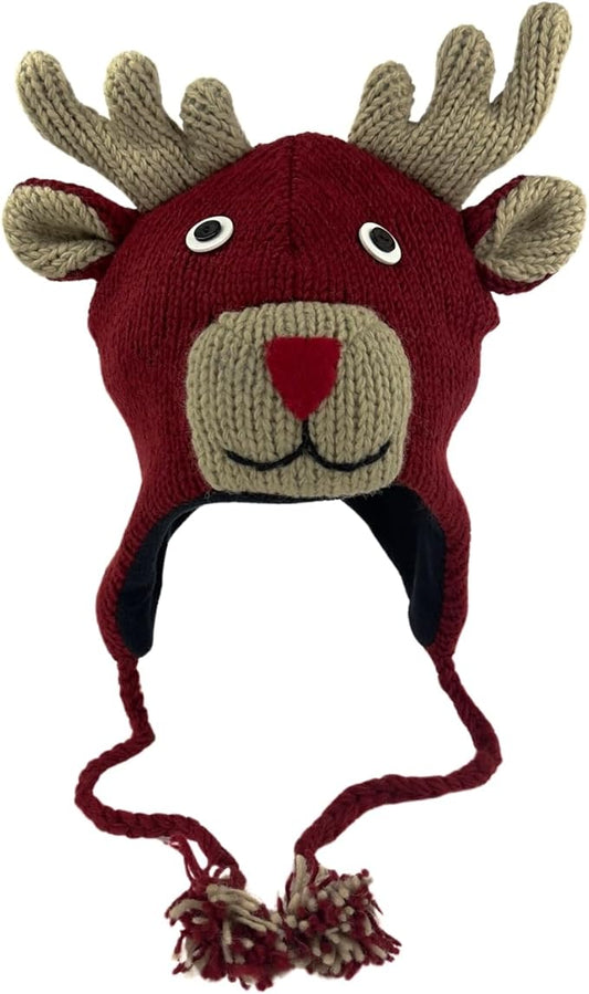 Humble Hilo Hand-Knitted Wool Animal Beanie - Easy Halloween Costume Hat for Anyone, Cute Winter Beanie Hats