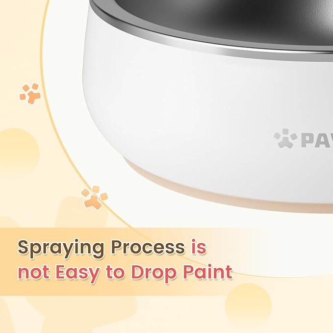 Pawaii Small Dog Bowls, 12 oz. Food Water Bowl Designed for Puppies and Cats with Non-Slip Rubber Base, Upgraded Metal Insulated, Double Stainless Steel Bowls