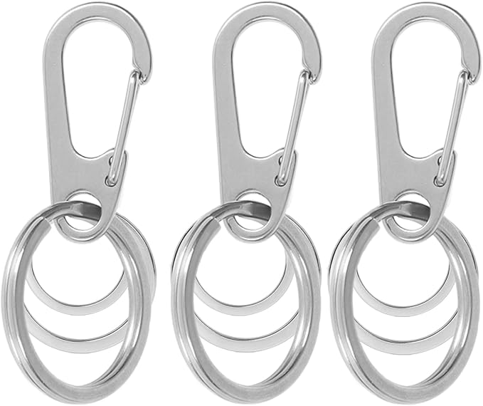 Pet ID Tags, Pet Tag Quick Clips, Dog Tags and Cat Tags Collar Rings, Tag Clips for Collar, ID Tag Holder, Silver, 3 Pack