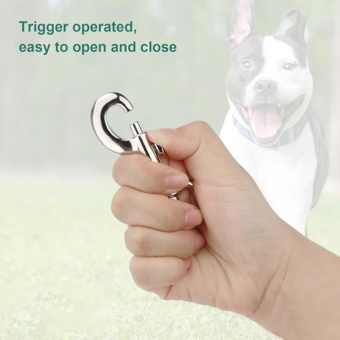 Swivel Snap Hooks Heavy Duty Dog Leash Hook Trigger Clip Clasp for Linking Pet Leash Collar, Key Chain, Dog Playpen (3-1/2" (8cm), 0.79", 10 Pack)