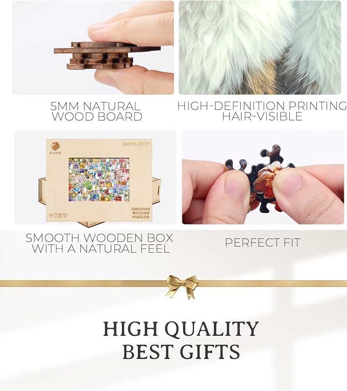 KAAYEE Wooden Puzzles for Adults, Money Loves me Jigsaw Puzzles, 191 Piece Unique Shape Puzzle, Creative Gifts for Adults/Friends/Family, Family Game，Wall Decor(13.4 * 9.7 in)