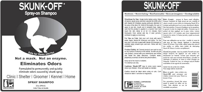Odorcide Skunk-Off Shampoo Spray, 32oz