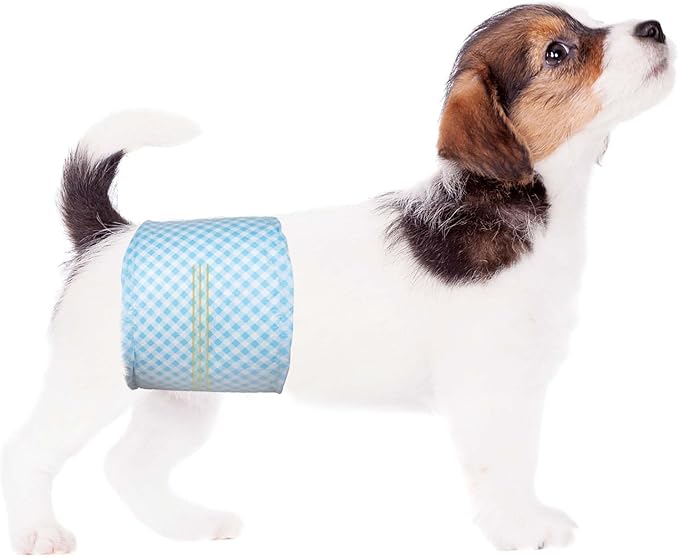 Disposable Belly Bands for Male Dogs, Puppy Diapers Male with Wetness Indicator, Super Absorbent Soft Male Dog Diapers, XS, 20 Count