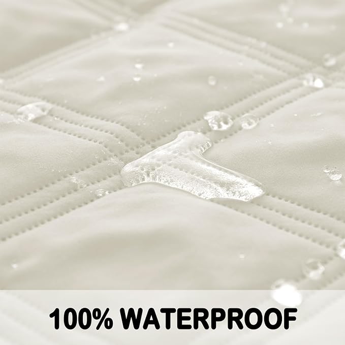 fuguitex Waterproof Dog Blanket Reversible for Small Dogs Resistant Leakproof Washable Couch Cushion Bed Protector Cover for Indoor Furniture Pet Friendly（68"*82",Baby Pink+Cream