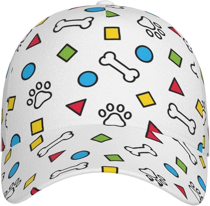 Dog Paw Print Baseball Cap Workout Hats with Adjustable Strap for Men & Women Dad Hat Snapback Hat