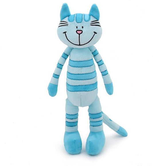 13" Blue Huggable Standing Cat Stuffed Animals Plush Toy,Stuffed Cat Plush Toys for Girls,Cat Toys for Kids,Great Gift for Children,Birthday,Baby Shower,Christmas,Machine Washable