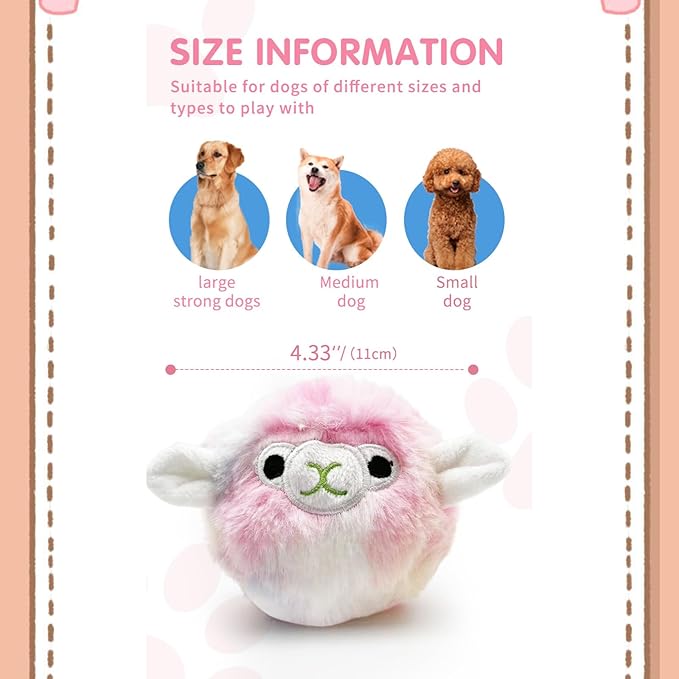 Dog Plush Toy for Small, Medium Breeds with Squeaker 4 Inches Cute Pet Supplies Fun Squeaky Interactive Dog Chew Fetch Toys