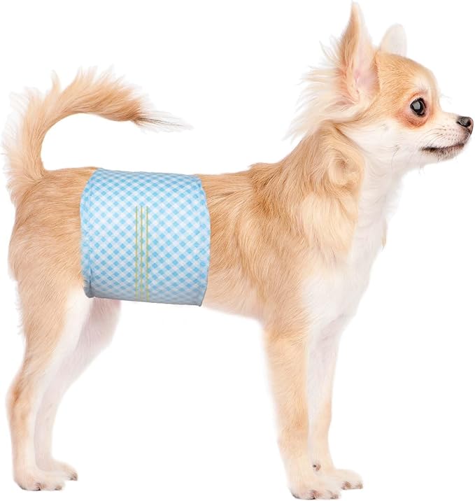 Disposable Belly Bands for Male Dogs, Puppy Diapers Male with Wetness Indicator, Super Absorbent Soft Male Dog Diapers, L, 40 Count