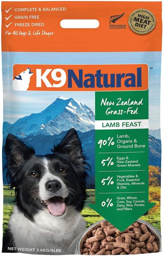K9 Natural - Grain Free Freeze Dried Dog Food - Lamb, 8lb