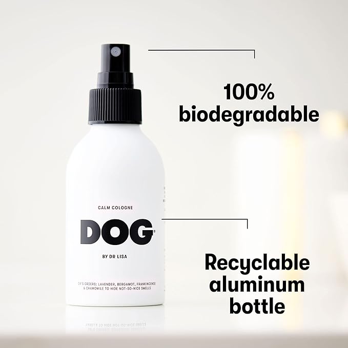 DOG by Dr Lisa - Spring Cologne - With Rose Geranium and Orange - Natural Dog Perfume - Pet Deodorant Spray - Plant-Based Essential Oils - Vegan - 4.2oz