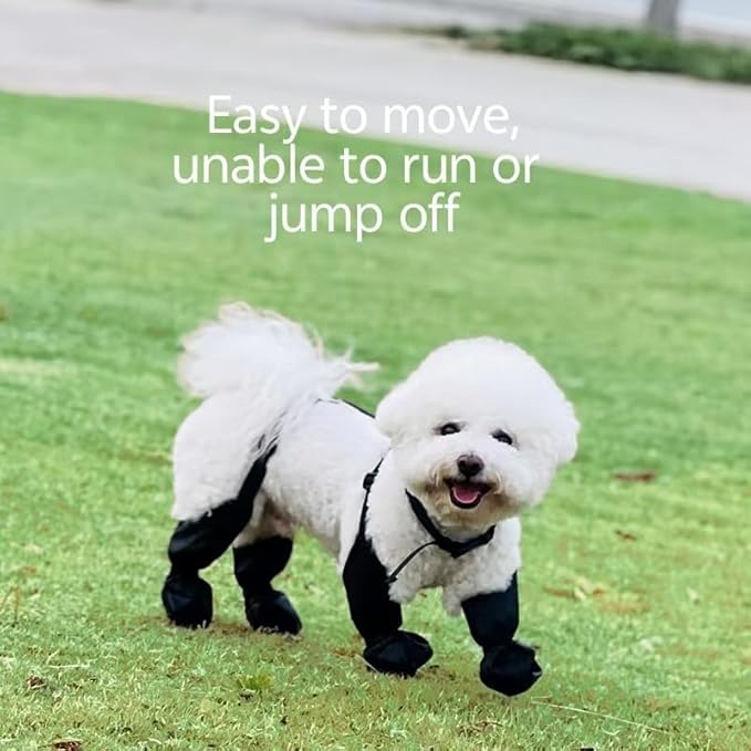 Pet Shoes, high top Anti Slip, Anti Fall, Waterproof Dog Shoe Pants, Adjustable Winter Snow Hiking Outdoor Dog Boots.Suitable for Cats and Dogs Weighing 6-10 kilograms