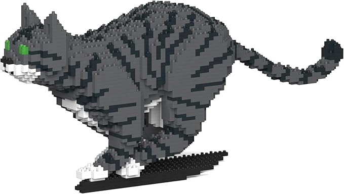 JEKCA Cat 18S-M02 | Tabby Cat Plastic Building Blocks | Age 14+