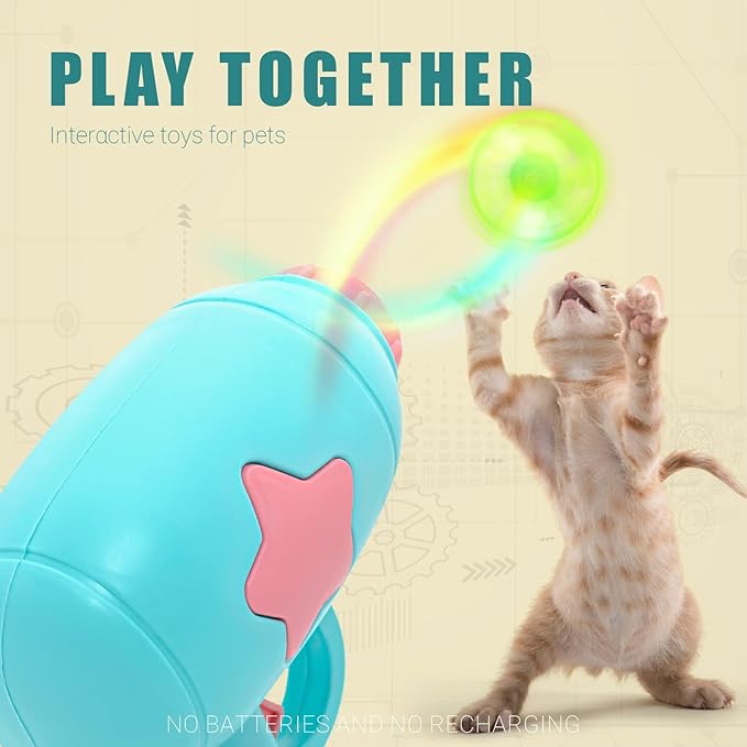 Cat Fetch Toy, Interactive Flying Cat Toy with 36 Propellers, Kitten Tracks Toy for Training Hunting Chasing(only Flying Propellers)