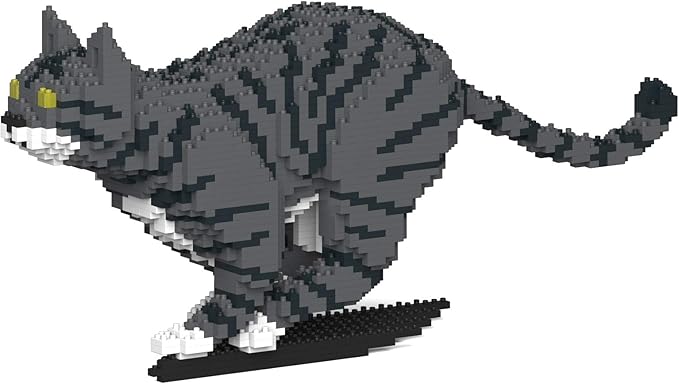 JEKCA Cat 18S-M02 | Tabby Cat Plastic Building Blocks | Age 14+