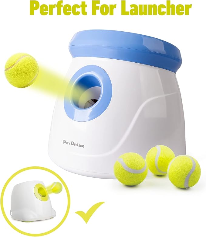 PetPrime 6PCS 2" Tennis Balls, Suitable for Mini Dog Automatic Ball Launcher Interactive Dog Fetch Toy Pet Ball Thrower Throwing Game Launcher