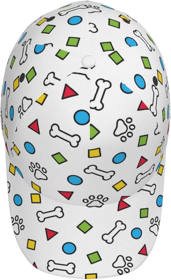 Dog Paw Print Baseball Cap Workout Hats with Adjustable Strap for Men & Women Dad Hat Snapback Hat