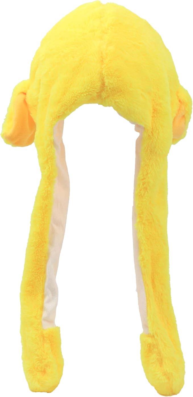 Animal Hat with Ears Moving Jumping Pop Up Beating Hat Plush Holiday Cosplay Dress Up Funny Gift for Kids