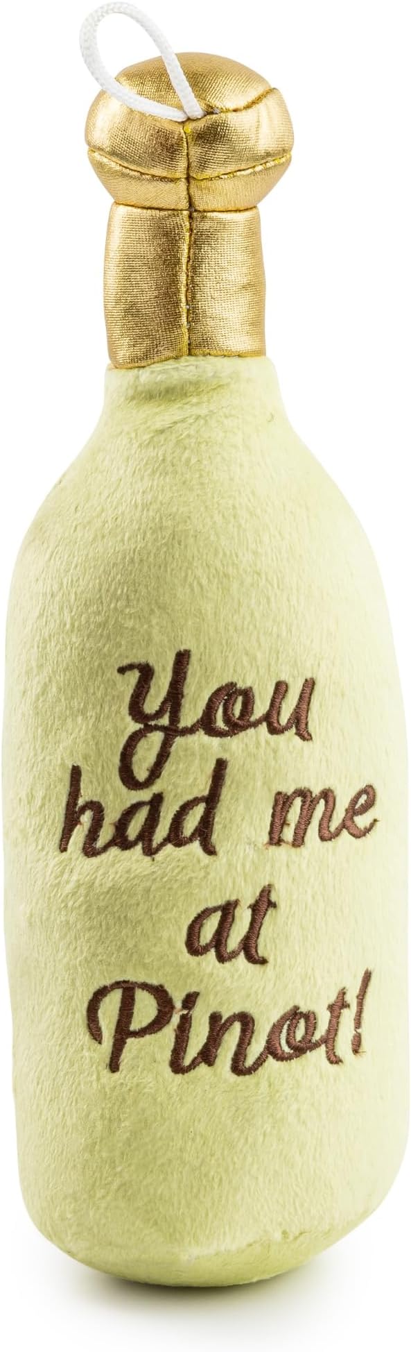 Haute Diggity Dog Santa Muttgarita Pinot Grrrigio Plush Dog Toy for Small, Medium & Large Dogs, Interactive Funny Parody Squeaky Toys, Soft, Durable, Machine-Washable & Safe Birthday Gift for Dogs