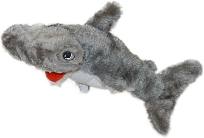 Jeffers Pet Plush Dog Toy with Squeaker, Hammerhead Shark 8" - Soft Crinkle Fabric, Safe & Durable, Healthy Fun for Small & Medium Dogs, Interactive Play, Fetch, Tug - Best Gift for Active Games
