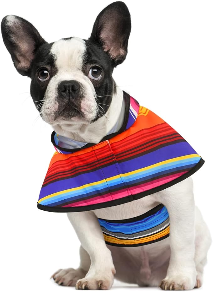 HDE Dog Raincoat Jacket Reflective Adjustable Hooded Pet Poncho Rain Coat with Leash Hole for Small to X-Large Dogs Baja Stripes - M