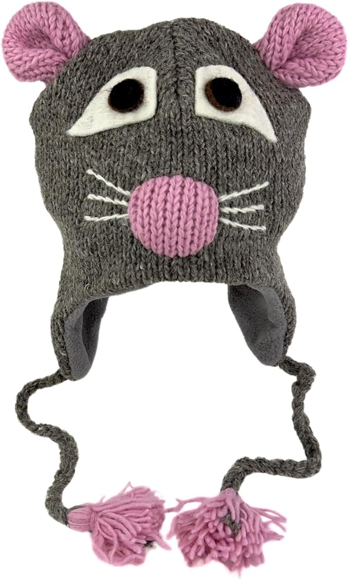 Humble Hilo Hand-Knitted Wool Animal Beanie - Easy Halloween Costume Hat for Anyone, Cute Winter Beanie Hats