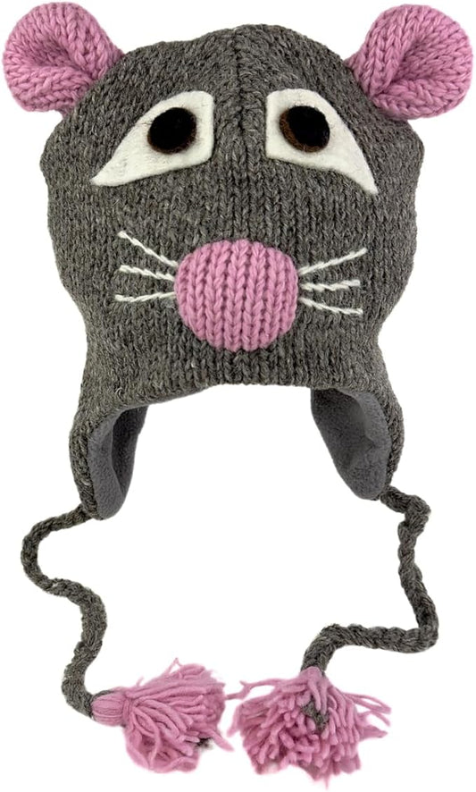 Humble Hilo Hand-Knitted Wool Animal Beanie - Easy Halloween Costume Hat for Anyone, Cute Winter Beanie Hats
