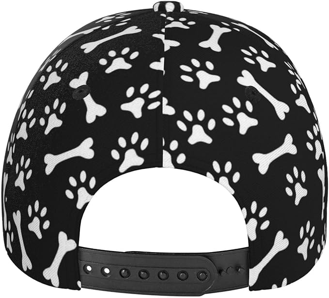 Dog Paw Print Baseball Cap Workout Hats with Adjustable Strap for Men & Women Dad Hat Snapback Hat