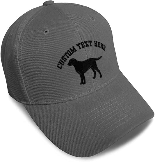 Speedy Pros Baseball Caps for Men & Women Embroidered Black Labrador Retriever Lab Embroidery Acrylic