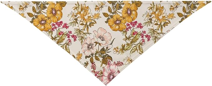 Floral Flower Dog Bandana Scarf Triangle Bibs Pet Accessories Cat Kerchief