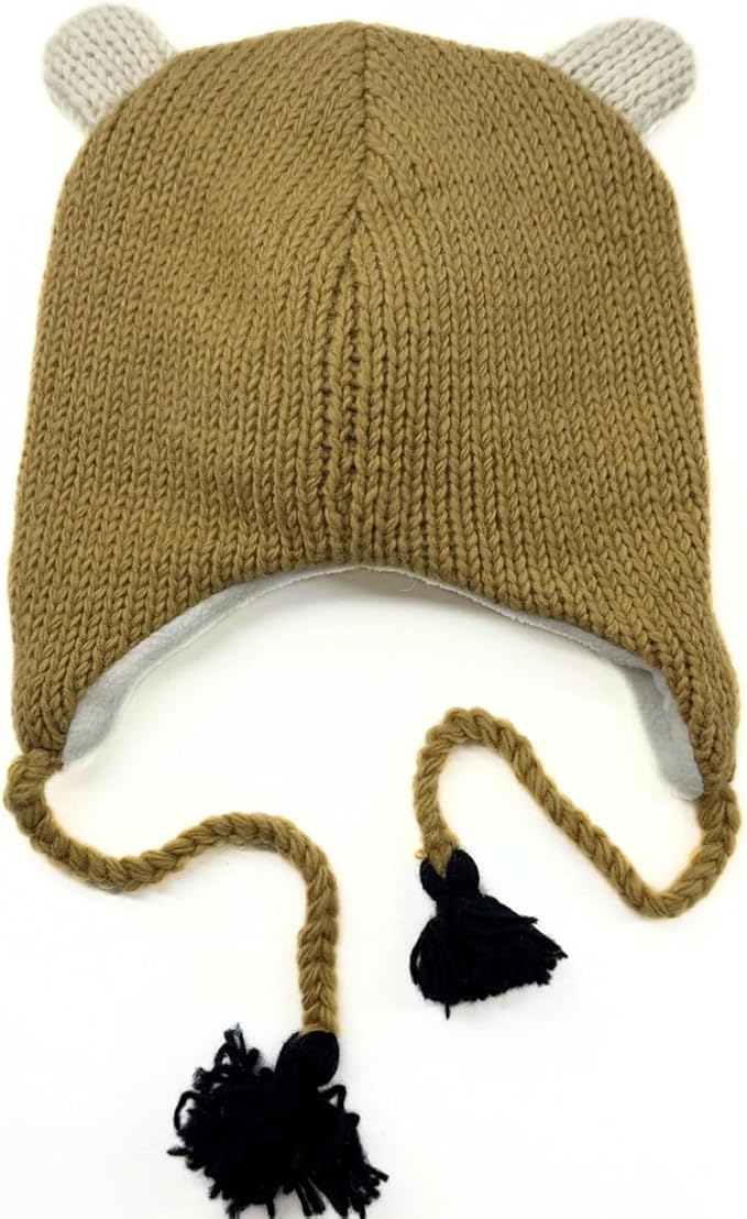 Humble Hilo Hand-Knitted Wool Animal Beanie - Easy Halloween Costume Hat for Anyone, Cute Winter Beanie Hats