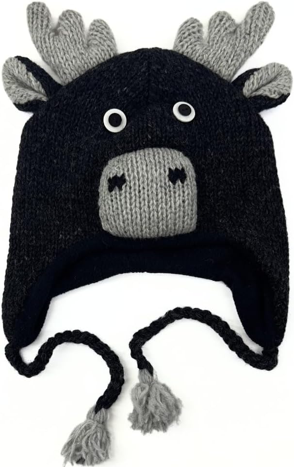 Humble Hilo Hand-Knitted Wool Animal Beanie - Easy Halloween Costume Hat for Anyone, Cute Winter Beanie Hats