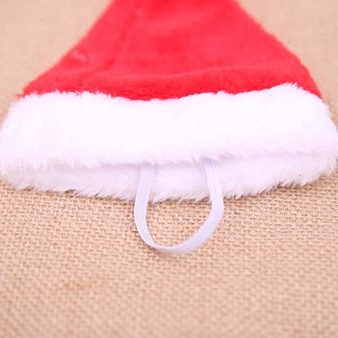 10 Pcs Dog Cat Pet Santa Hat Christmas Pet Costumes Santa Hat Pet Christmas Photo Props for Puppy Kitten Small Cats Dog