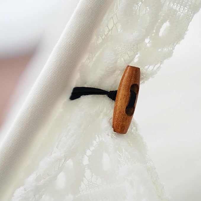 Cat Teepee Tent Bed,Outdoor Indoor Dog House,Portable Washable Pet Tent for Small Dogs with Cushion,Inside Pet Teepee for Small Medium Animals (White Lace, L)