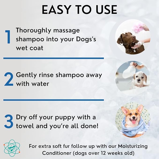 8 floz 5 in 1 Dog Shampoo for Itchy Skin - Sensitive Skin Dog Shampoo for Smelly Dogs - Dog Shampoos & Conditioners - Made in The USA