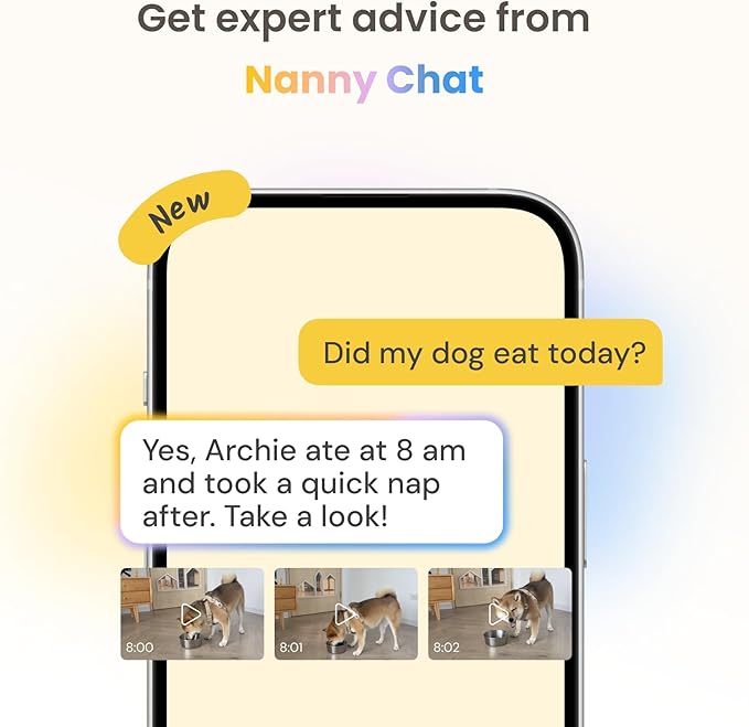 Furbo 360° Dog Camera: Pet Security Cam w/Barking Alerts, Rotating View, Treat Toss w/Phone App, Smart Home Puppy Monitoring, 2-Way Speaker, No Subscription Needed. Standard See, Talk, & Toss Features