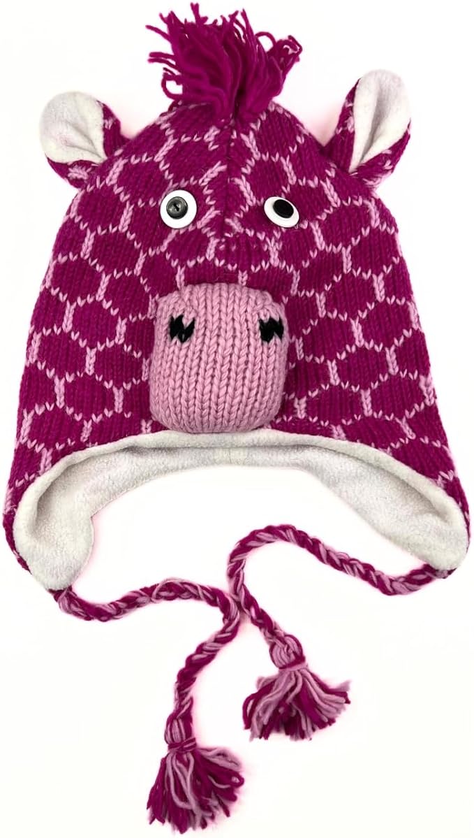 Humble Hilo Hand-Knitted Wool Animal Beanie - Easy Halloween Costume Hat for Anyone, Cute Winter Beanie Hats