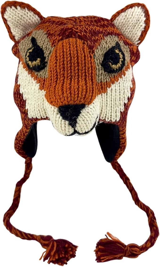 Humble Hilo Hand-Knitted Wool Animal Beanie - Easy Halloween Costume Hat for Anyone, Cute Winter Beanie Hats