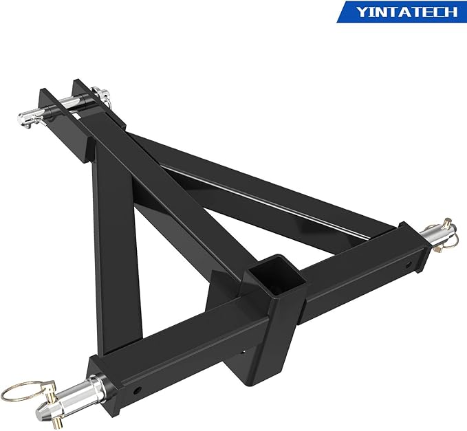 YINTATECH 3 Point Hitch with 2" Receiver for Category 1, 3 Pt Receiver Tractor, Heavy Duty Quick Hitch Drawbar Adapter fit for Kubota, Kioti, Yanmar, Cat, NorTrac, BX, LM25H Tractor