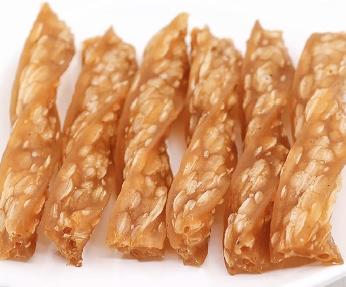 Chicken Dog Chew Twist Sticks, Puffed Human Grade Chicken Dog Treat Sticks, Rawhide Alternative, Easy to Digest 20pcs/Pack