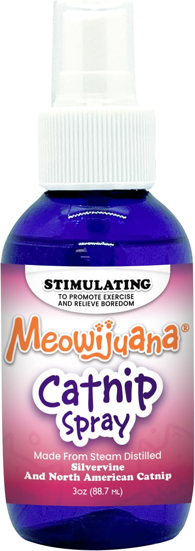 Meowijuana Catnip & Silvervine Spray - 3 oz | High Potency Formula | Natural Formula for Pet Owners & Multi-Cat Households | Enhance Playtime & Relaxation | Perfect for New Cat Owners
