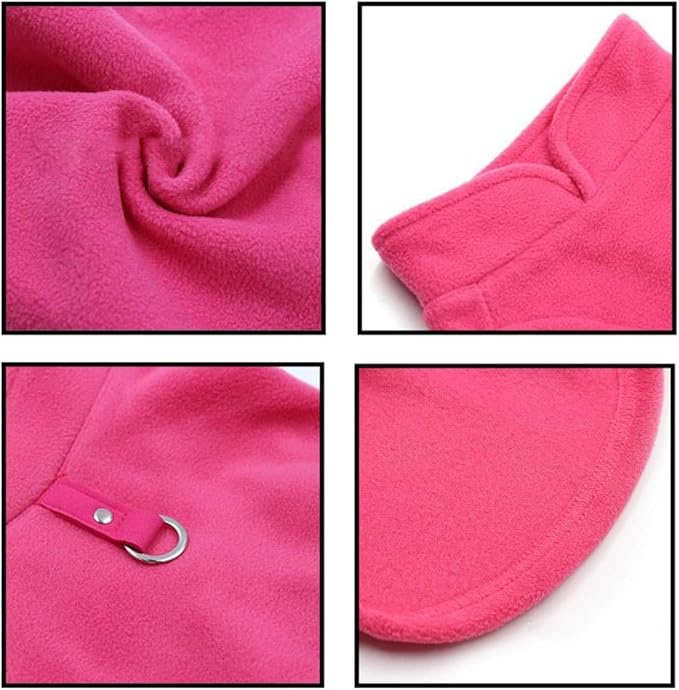 JACKO & CO - Fleece Vest Dog Sweater with Leash Ring - Soft, Warm & Lightweight Pullover Coat for Small & Medium Dogs, Puppies & Cats - Cozy Fall/Winter/Spring Pet Jacket (Pink, XX-Large 25-35lbs)